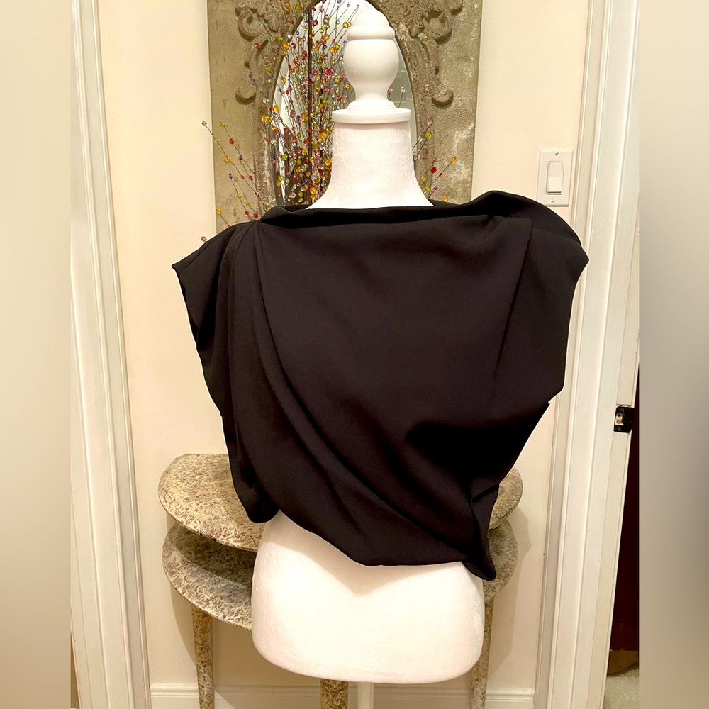Ellery textured crepe cropped top